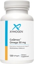 XYMOGEN CoQmax Omega 50 mg - CoQ10 + Fish Oil Omega 3 täydennysosa - Dual-Action Heart Health Support - Coenzyme q10 + Specialised Fish Oil for 3X Suurempi imeytyminen EPA DHA (120 Softgels)