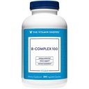 Vitamiini Shoppe B-Complex 100 - tukee energian tuotantoa, hermoston toiminta ja ravintoaineenvaihdunta ... Erinomainen lähde B1, B2, B6, B12, Niasiini, Foolihappo & Biotiini (300 kasviskapselit)