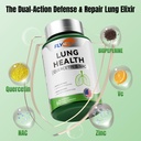 Lung Health, Herbal Quercetin& NAC, Breathe Support, Lung Cleanse, C-vitamiini, Sinkki, GMP, valmistettu Yhdysvalloissa 60 kapselia