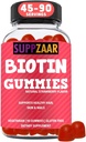 Vegaani Biotin Gummies - vitamiinit hiusten kasvua naisille ja miehille - hiukset iho ja kynnet vitamiinit - mansikan makua maku vitamiineja - ei-GMO, liivate & gluteeniton, 90 Gummies - SUPPZAAR