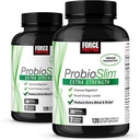 Force Factor ProbioSlim Extra Strength, Probiootti Supplement naisille ja miehille 30 miljardia PMY:tä ja Green Tea Extract Gut Health Support, Bloating and Gas Relief, 120 Count (Pack of 2)