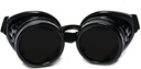 GloFX Steampunk Googles sävytetyt - Rave EDM Festival Lisävarusteet - Goottilainen Cosplay Hitsauslasit - Mustat suojalasit Tumma Tint Linssit