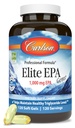 Carlson - Elite EPA Gems, 1000 mg EPA Fish Oil, Wild-Caught, Norwegian Fish Oil, kestävästi lähde, auttaa säilyttämään terve Triglyseridi tasoilla, 120 Softgels