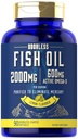Carlyle Fish Oil 2000mg 600mg Omega 3 täydennysosa miesten ja naisten 90 Odorless Softgels ...