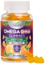 Omega 3 Fish Oil Gummies - Triple Strength Omega3 Gummy - DHA & EPA rasvahapot sydämen terveys, Joint & Brain Support, Nature's High Absorption Omega Fish Oil Supplement, Orange Flavor - 60 Gummies