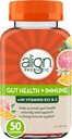 Align Probiootti, Gut Health & Immuniteetti tuki, probiootti naisille ja miehille, #1 Tohtori suositeltava tuotemerkki, C-vitamiini ja B12 Immuuni tuki & energia, Citrus Flavor, 50 Gummies