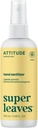 ATTITUDE käsisanitizer Spray, EWG Varmennettu, tappaa germs & Bakteeri, Vegan & Plant-Baseed, turvallinen aikuisille & lapsille, sitruunan lehdet haju, 3.38 Fl Oz (Spray Bottle)