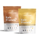 Sprout Living Epic Protein Bundle - Chocolate Maca & Vanilla Lucuma (20g Organic Plant-Based Protein Powder, Vegan, Gluteeniton, Superfoods)