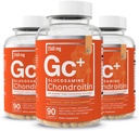 Essential Elements Glukosamiini Chondroitin MSM Boswellia Serrata Hyaluronic Acid Supplement Joint Support Antioksidantti täydentää joustavuutta - 270 kapselia (3 pakkaus)
