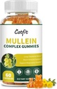Catfit Mullein Gummies for Lungs ... Mullein Leaf Extract with Quercetin, Elderberry for respiratory & Immunosupport,Lung Health & Breathing, Vegan, Ananas Flavor, 60 Gummies