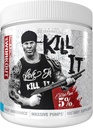 Rich Piana 5% Nutrition Kill It Pre Treenout Powder w/Creatine, Jitter-Ilmainen kofeiini, NO-booster, Beta Alanine, L-Citrulline for Focus, Pump, Endurance, Recovery 13.23 oz, 30 Srvgs (Blueberry Lemonade)