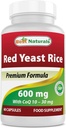 Best Naturals Red Yeast Rice COQ10 60 kapselia - sisältää 600 mg punaista riisiä ja 30 mg CoQ10