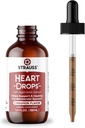 Strauss Naturals Heartdrops, Herbal Heart Supplements with European Mistletoe and Otteita Aged Valkosipuli, 3.4 fl oz, Kaneli maku