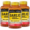 MASON NATURAL Valkosipuliöljy 1000 mg, 300,Day Supply Softgels, tukee normaalia verenkiertoa toiminto, 3 pakkaus