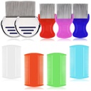 LABOA 9 kpl Lice Combs, Kirppu Combs, Hair Comb Double Sided Fine Hammas Combs, Poista hilse Comb metallihampaat, Ruostumaton teräs Luusa ja Nit Comb Head Lice hoito
