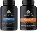 Ancient Nutrition Multi Immunomy Capsules, 90 Count + C-vitamiini + Probiootit Kapselit, 60 Count