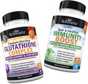 Glutationikompleksi, jossa on maitoa Thistle Extract, C-vitamiinia ja Quercetin + 17-in-1 immuniteetin lisäravinne, jossa on vaniljaa, C-vitamiinia, Echinaceaa ja sinkkiä - edistää maksa- ja immuunitukea
