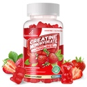 Kreatiini Monohydraatti Gummies Complex miesten ja naisten - Advanced Formula W/L-Tauriini + B12-vitamiini, sokeriton purutabletti,90 mansikka Gummies