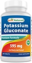 Paras Naturals Kaliumglukonaatti täydentää 595 Mg tabletti, 250Count