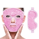 ZNÖCUETÖD Face Eye Mask Ice Pack vähentää Puffiness, Laukut silmien alla, Puffy Dark Circles, Migreeni, Kuuma / kylmä pakkaus pehmeä pehmuste tausta (Pink-(1*Eye Mask +1*Face Mask))