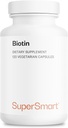 Supersmart - Biotin 10 000 mcg / 10g per päivä (High Potency) - B7-vitamiini Biotiini täydennysosa - Terveet hiukset, iho ja kynnet .