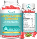 2 Pack Ashwagandha Gummies Turmeric GABA Mieliala energia ja immuuni tuki, mansikka maku 120 Ct
