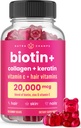 NutraChamps Hair Skin & Nails Gummies ... Biotiini Collagen & Keratin ... 5000mcg Biotin Beauty Complex...