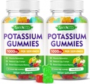 Kalium Citrate Gummies 1000 mg, korkea Potenssi Kalium täydentää Gummies aikuisille Naiset ja miehet, Tuki jalat ja lihakset terveys, sokeriton, Mixfed hedelmä maku, 120