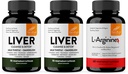 Sandhu's Liver Renew Cleanse & L-arginiini typpioksidin esikursorikapseleilla tukee immuuni-, ruoansulatus-, energia- ja tervettä verenkiertoa