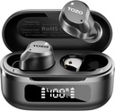 TOZO NC9 Hybridi Aktiivinen melu Canceling langaton kuulokkeet, 6 Mics ENC Clear Call, IPX8 vedenpitävä, Ear Bluetooth 5.3 Kuulokkeet Stereo basso korva Buds 59H Leikkiaika LED-näytöllä 32 EQ:a APP:n kautta