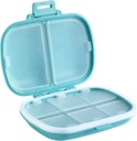 Holii Travel Pill Organizer, 8 Osat Kannettava pilleri tapauksessa, Päivittäinen pilleri laatikko pitää vitamiinit, Pieni pilleri säiliö taskulaukku lääketieteen Järjestäjä(sininen)