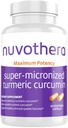 Nuvothera Super-Micronized Turmeric Curcumin kapselit 1-kuukautinen toimitus Nopea imeytyminen, koko juuri, ei-GMO, tukee niveliä, ihoa, Gut Health & antioksidantteja (60 kapselia)