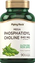 Piping Rock Phosphatidyl Choline Supplement ... 840mg... 90 Softgels... soijalesitiini...