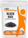 BulkSupplements.com Black Rice Extract Powder - Black Rice Powder, Gluteeniton täydennys - 3.7g per tarjoilu, 500g (1,1 lbs) (pakkaus 1)