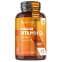 PainoWorld Vegaani D3 5000 IU - Lähde Wild Harvennettu Lichen - D-vitamiinin täydentää Biosavable Kolekalsiferoli - 240 D3-vitamiinia - Gluteeniton & Allergen-vapaa