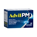 Advil PM (20 Count) Pain Reliever/Nighttime unilääke päällystetty Caplet, 200 mg Ibuprofeeni, 38 mg Difenhydramiini