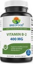 Brieofood B2-vitamiini (Riboflaviini) 400 mg, 120 kasviskapselia - Gluteeniton, ei-GMO
