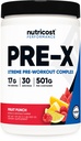 Nutricost Pre-X Xtreme Pre-Workout Complex Powder, Fruit Punch, 30 Tarjoilut, kasvissyöjä, ei-GMO ja gluteeniton