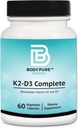Body Pure K2-D3 Täydellinen - 5 000iu Vegaani D3 & 45 mikrog K2-vitamiinia MK7 (MenaQ7® PRO)