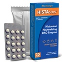 HISTAsolv Extra Strength DAO Enzyme Supplement for Histamine Food Intolerance - Helvetit Ruoansulatushäiriöt - Patentoitu Tech - Valmistettu Itävallassa - 30 Pack