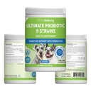 Pet Wellbeing Ultimate Probiootti 9 Kanta koirille ja kissat - Tukee Gut Microbiome ja digestio, Immuunijärjestelmän hoito, virtsateiden Tract Health, FOS, 2,5 miljardia PMY - 11.29 oz (320 g) Jauhe