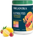 Organikа Electrolyyttejä tehostetulla kollageenijauheella naisille ja miehille - 13 oz - Zesty Lemon Berry- Flavored Effervescent Electrolyte & Collagen Drink Mix - Deep Hydration, liikkuvuus, iho, hiukset, & kynnet