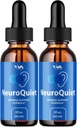 (2 Pack) NeuroQuiet Drops - Neuro Quiet Advanced Formula kuulo tuki, kognitiivinen terveys, ja yleinen hyvinvointi, 2 kuukauden tarjonta