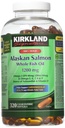 Kirkland Allekirjoitus 100% Wild Alaskan Salmon Oil 90 EPA 110 DHA 1200mg - 320 Enteric päällystetty Softgels