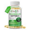 Magnesium Glycinate 500 mg Softgels Supplement, pieni Helppo niellä Magnesium Gelcaps Korkea imeytyminen Yöllä jalka ja nukkua tuki, lihas ja luu, rauhallinen, ei GMO, 120 Gelcaps, 60 päivän tarjonta