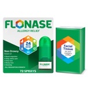 Flonase Allergia Relief Nasal Spray, 24-tunnin ei-hukassa Multi-Symptom Relief - 72 Spray plus Bonus Pack of Kudos