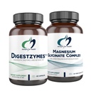Designs for Health Magnesium Glycinate Complex (60 kapselia) & Digestzymes (60 kapselia) Bundle - Dgestive Enzymes for satunnainen kaasu & turvotusta korkea imeytyminen Magnesium täydentää