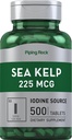 Piping Rock Sea Kelp Lisäravinteet ... 225mcg.. 500 tablettia...