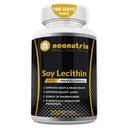 Soijalesitiinikapselit 1200 mg (yksi päivä, 100 Softgels) Immuunin tuki täydentää runsaasti fosfolipidejä tukee aineenvaihduntaa, aivojen ja sydämen terveys & solujen toiminnot Valmistettu Yhdysvalloissa ei-GMO Neonutrix