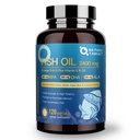NATURAL TARGET Triple Omega 3 6 9, Fish Oil 2400mg Softgels with Vitamiine D3 & E - EPA & DHA & ALA - Tuet sydän, aivot, Joint & Immuuniterveys, kestävästi lähde, ei GMO
